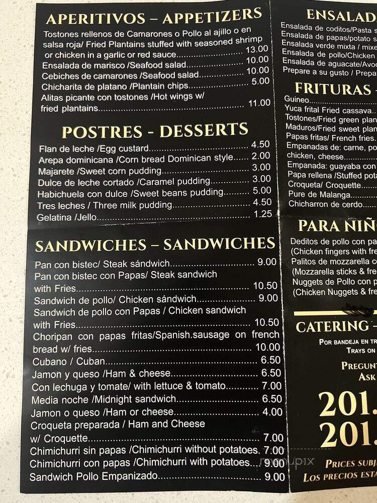 Juana & Gloria - Union City, NJ menu_pic