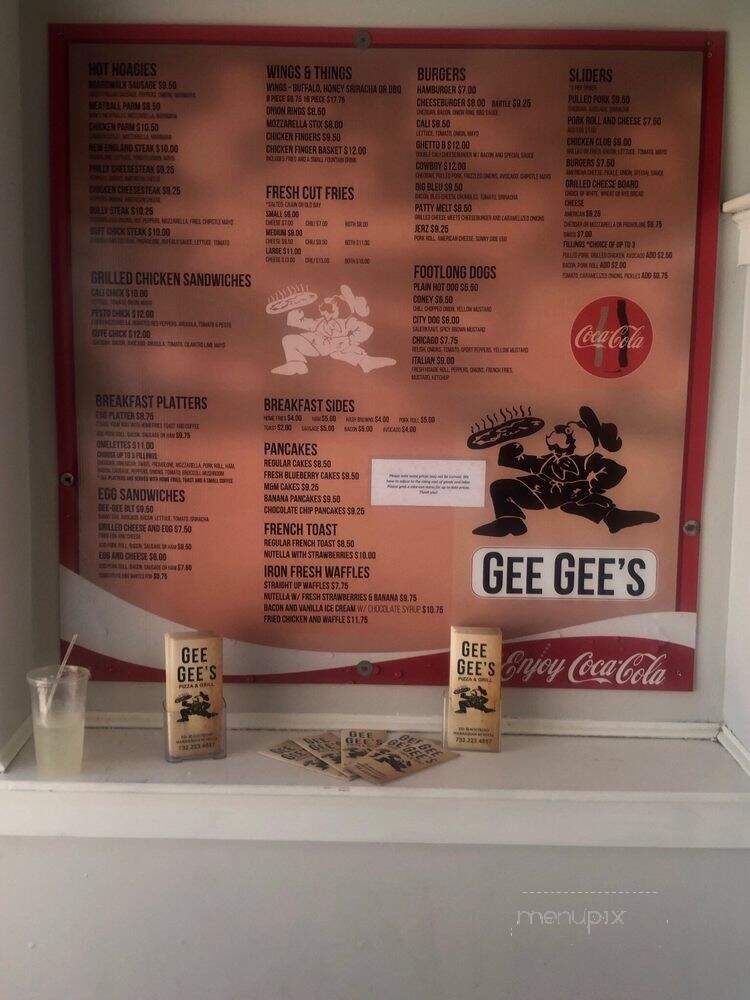 Gee Gee's - Manasquan, NJ menu_pic