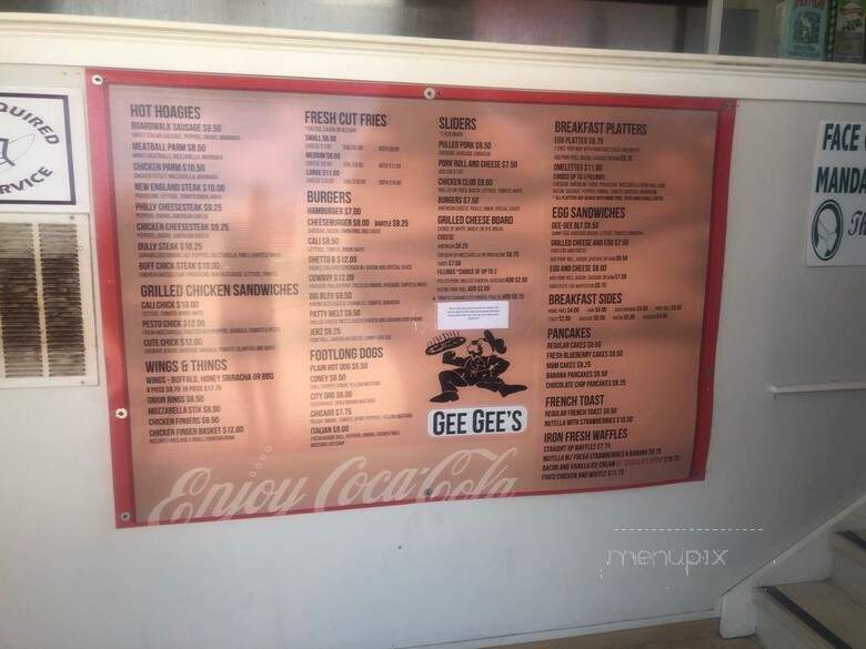 Gee Gee's - Manasquan, NJ menu_pic