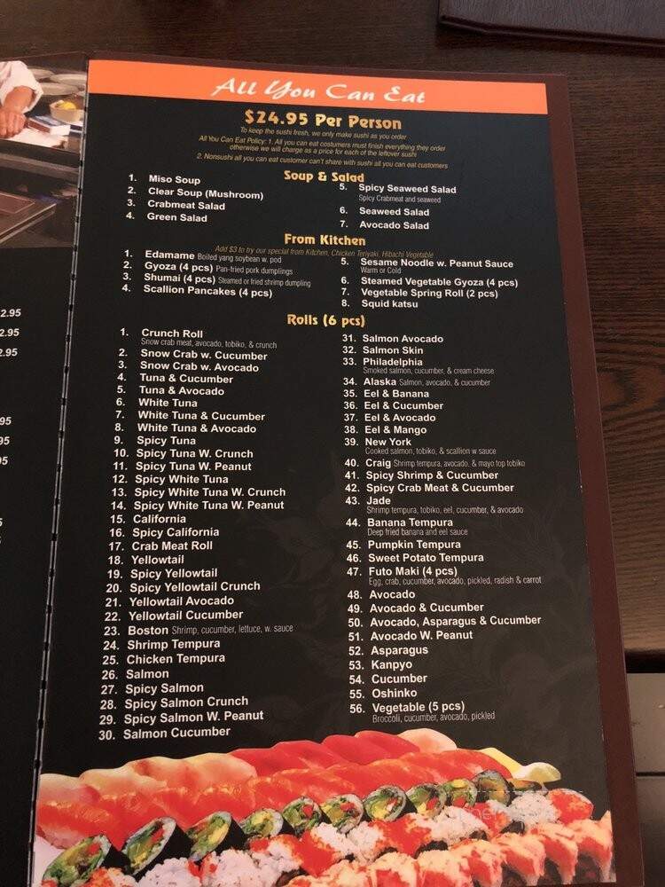Kazuki - River Vale, NJ menu_pic