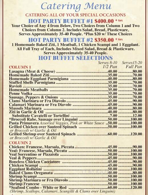 Attilio Restaurant & Pizza - West Long Branch, NJ menu_pic