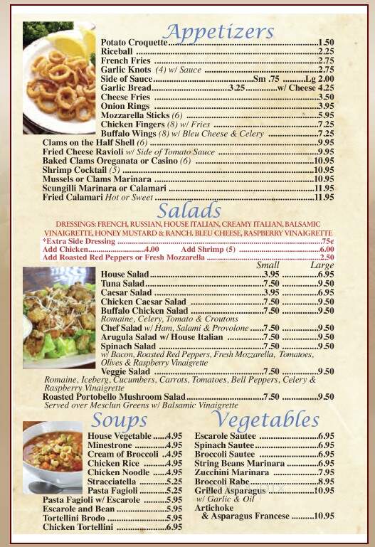 Attilio Restaurant & Pizza - West Long Branch, NJ menu_pic