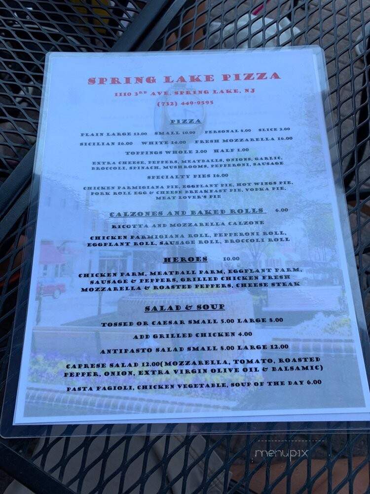 Spring Lake Gourmet Pizzeria - Spring Lake, NJ menu_pic