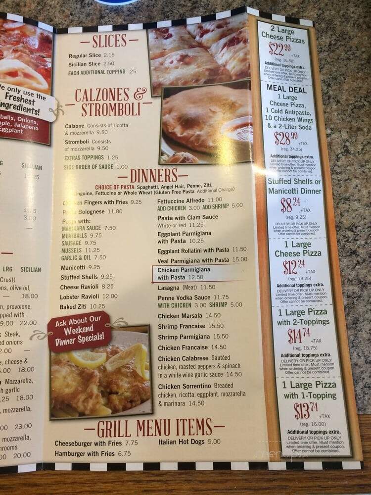 Federicos Pizzeria & Restaurnt - Belmar, NJ menu_pic