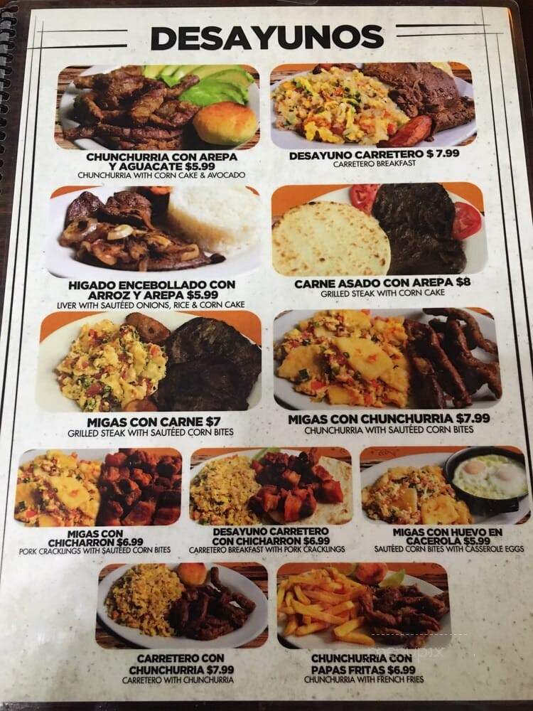 El Carretero - Union City, NJ menu_pic