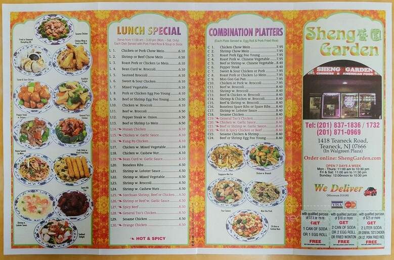 Sheng Garden - Teaneck, NJ menu_pic