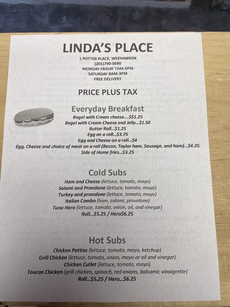 Linda's Place - Weehawken, NJ menu_pic