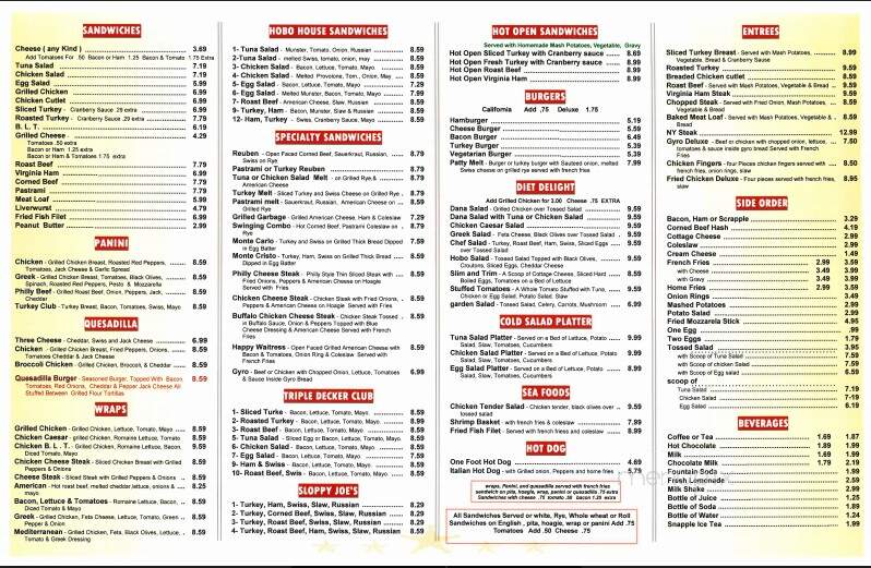 Hungry Hobo Coffee Shop - West Long Branch, NJ menu_pic