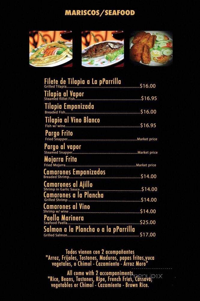 Estelyta Restaurant - North Bergen, NJ menu_pic