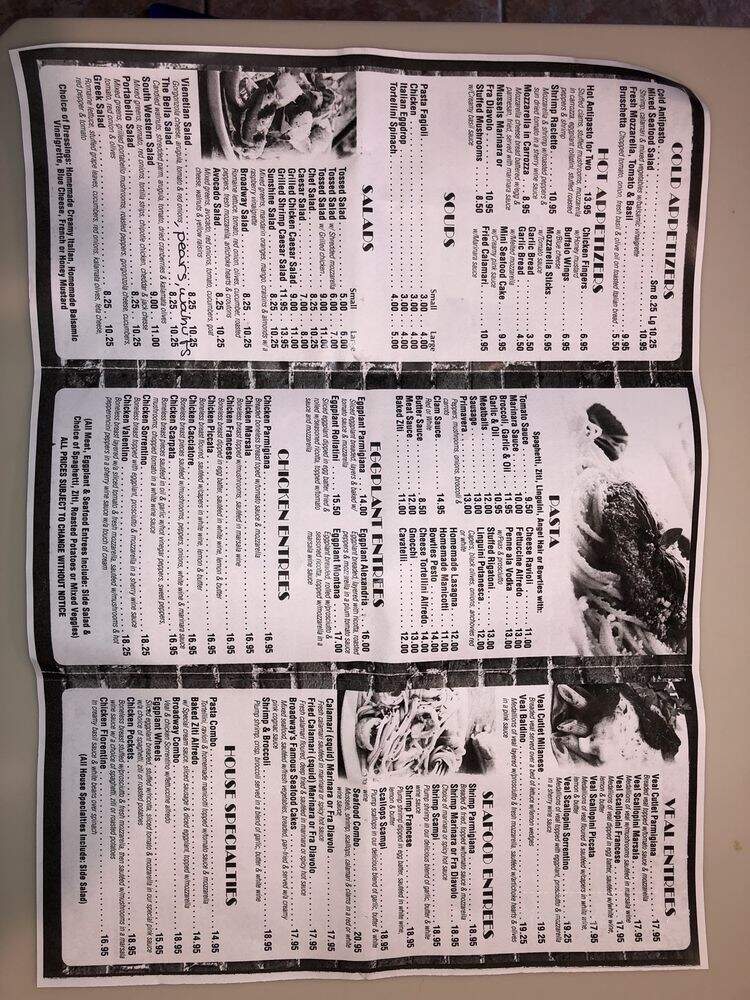Broadway Pizzeria-Restaurant - Westwood, NJ menu_pic