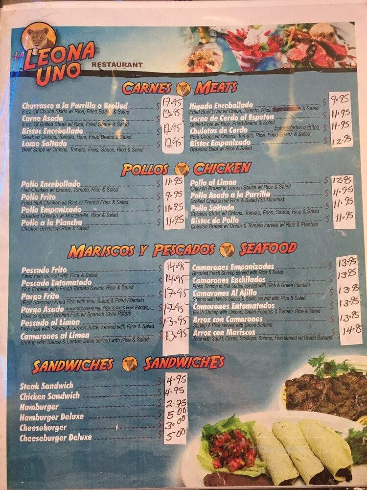 La Leona Inc - North Bergen, NJ menu_pic