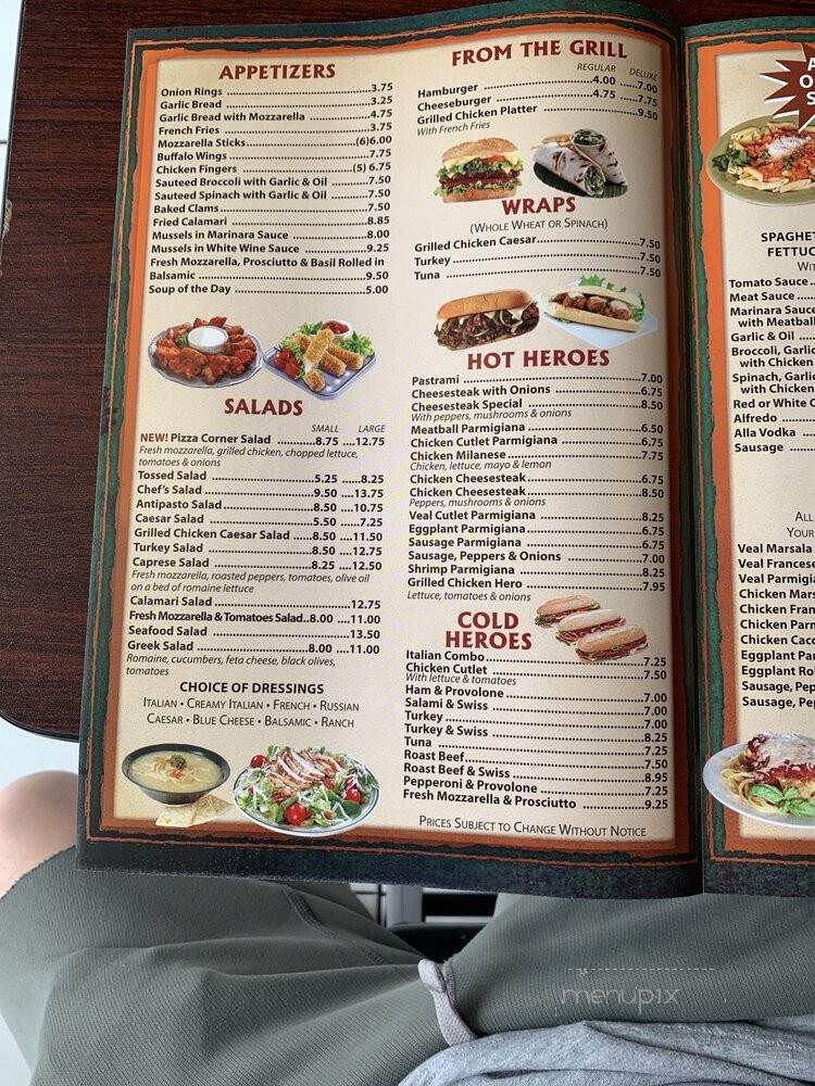 Pizza Corner - Cliffside Park, NJ menu_pic