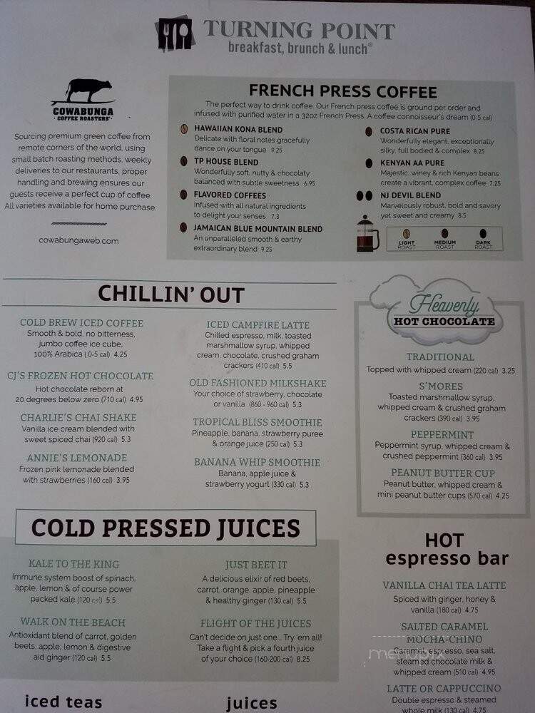Turning Point Of Long Br - Long Branch, NJ menu_pic