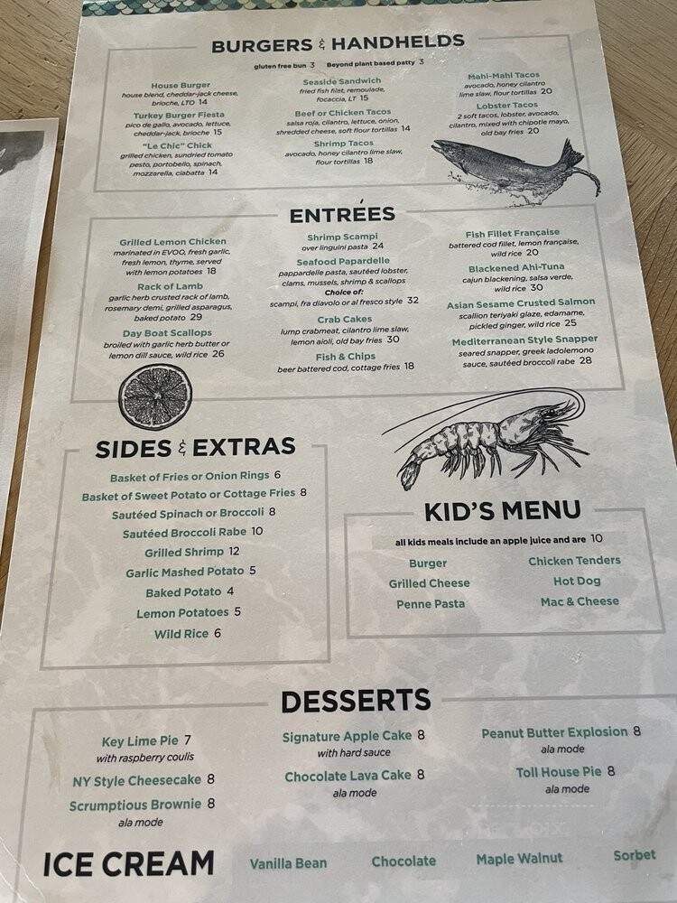 Charley's Ocean Grill - Long Branch, NJ menu_pic