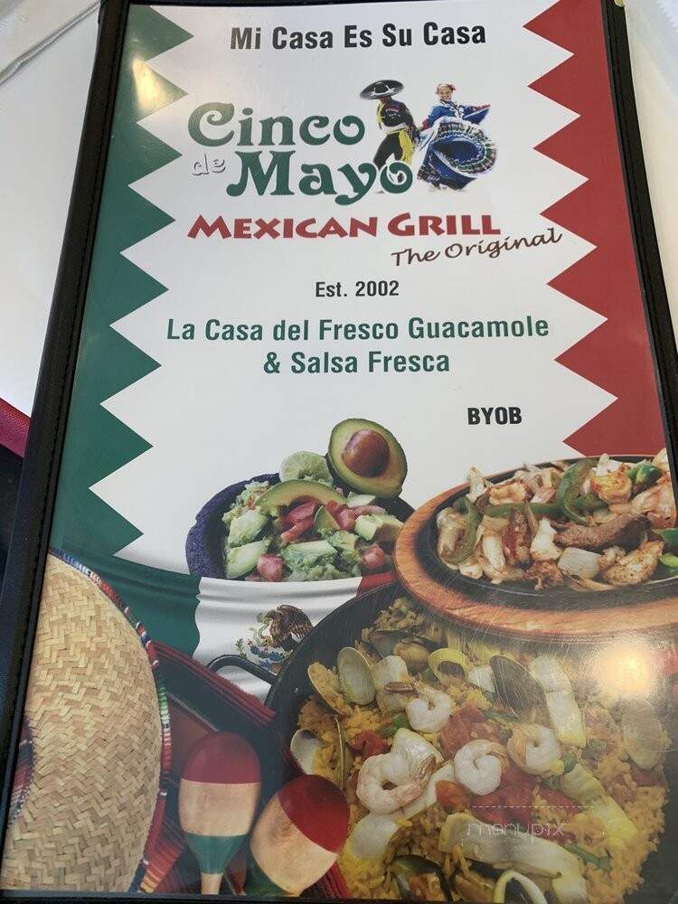 Cinco De Mayo Mexican Grill - Fort Lee, NJ menu_pic