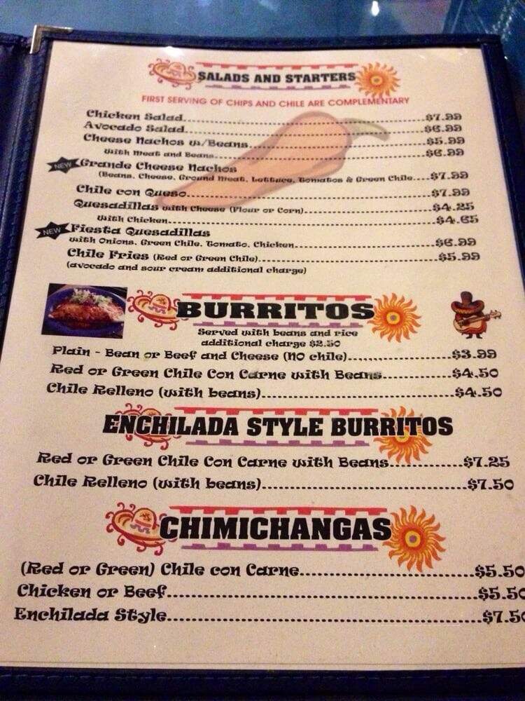 Nopalito Restaurant - Las Cruces, NM menu_pic