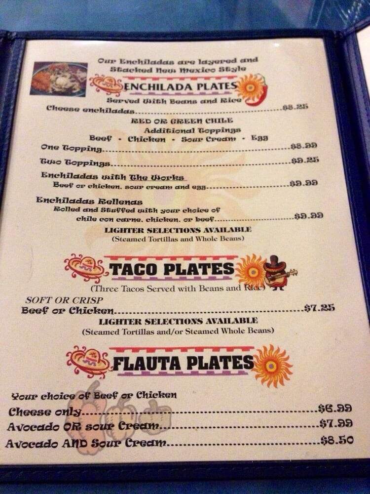 Nopalito Restaurant - Las Cruces, NM menu_pic