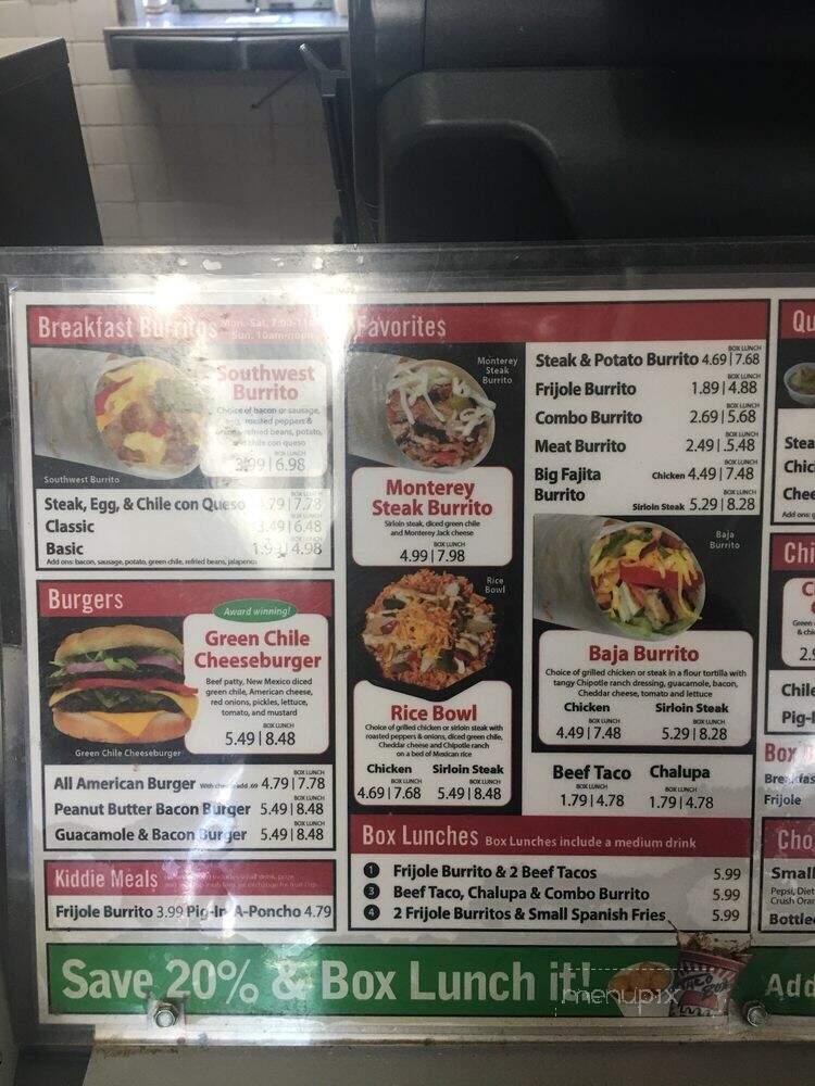 Taco Box - Clovis, NM menu_pic