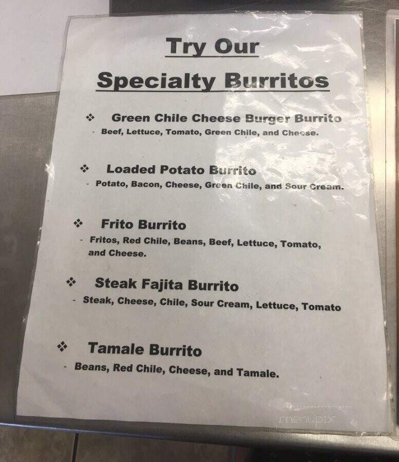 Burritos Alinstante - Albuquerque, NM menu_pic