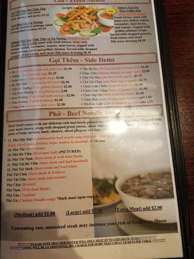 Cafe Trang - Albuquerque, NM menu_pic