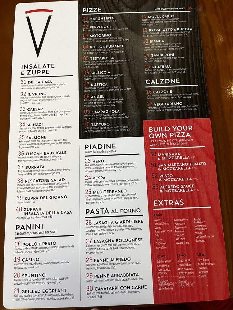Il Vicino Wood Oven Pizza - Albuquerque, NM menu_pic