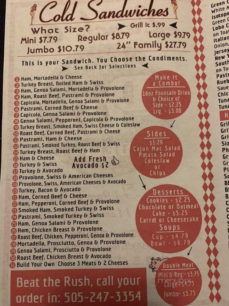 D G's Deli & Market - Albuquerque, NM menu_pic