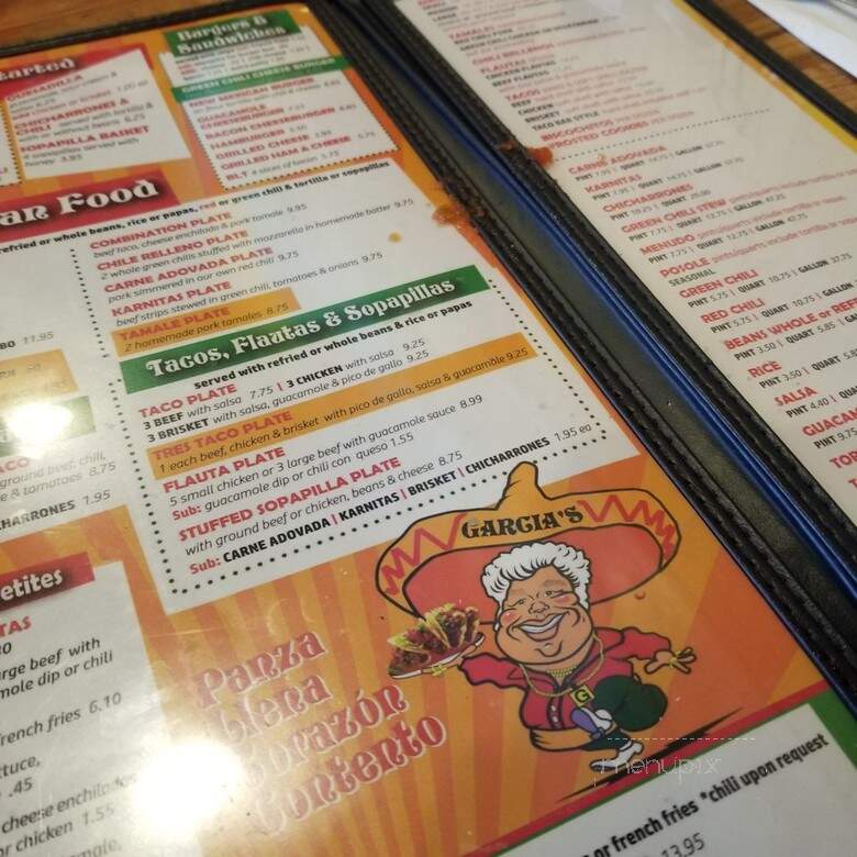 Garcia's Kitchen-The Original - Albuquerque, NM menu_pic