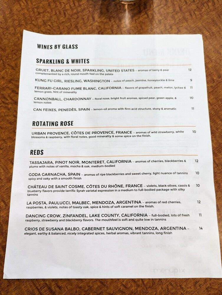 Slate Street Cafe - Albuquerque, NM menu_pic