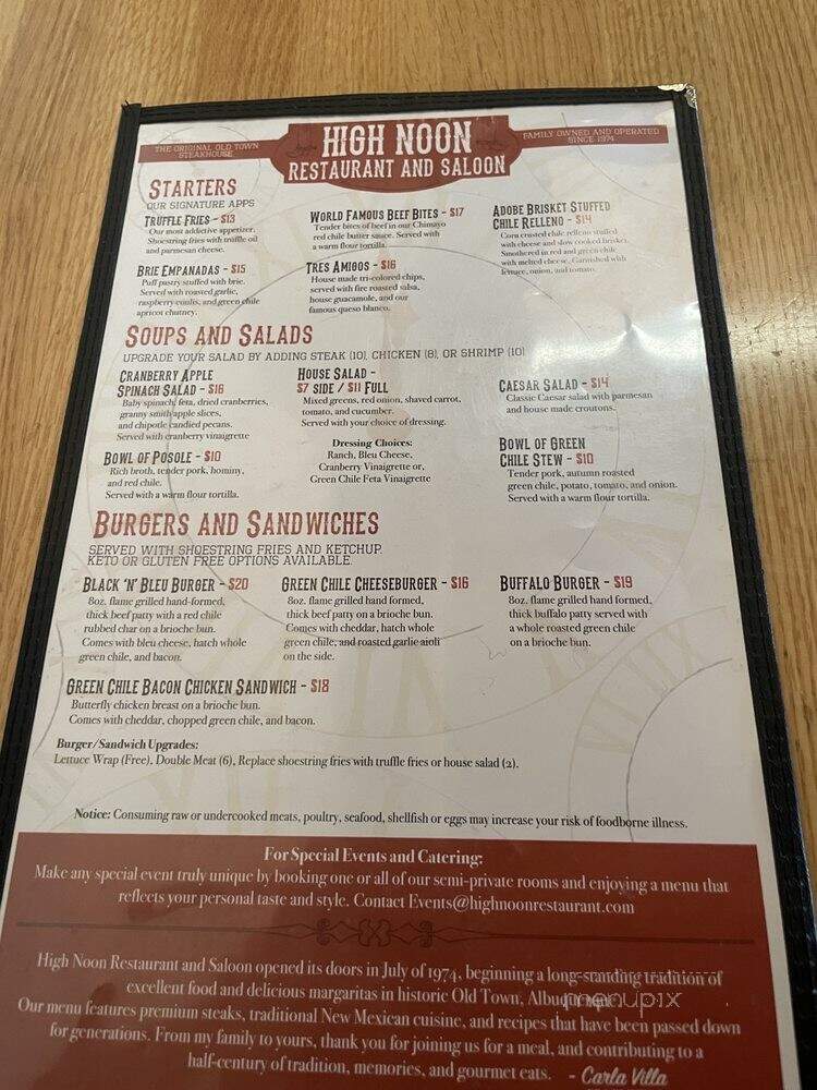 High Noon Restaurant & Saloon - Albuquerque, NM