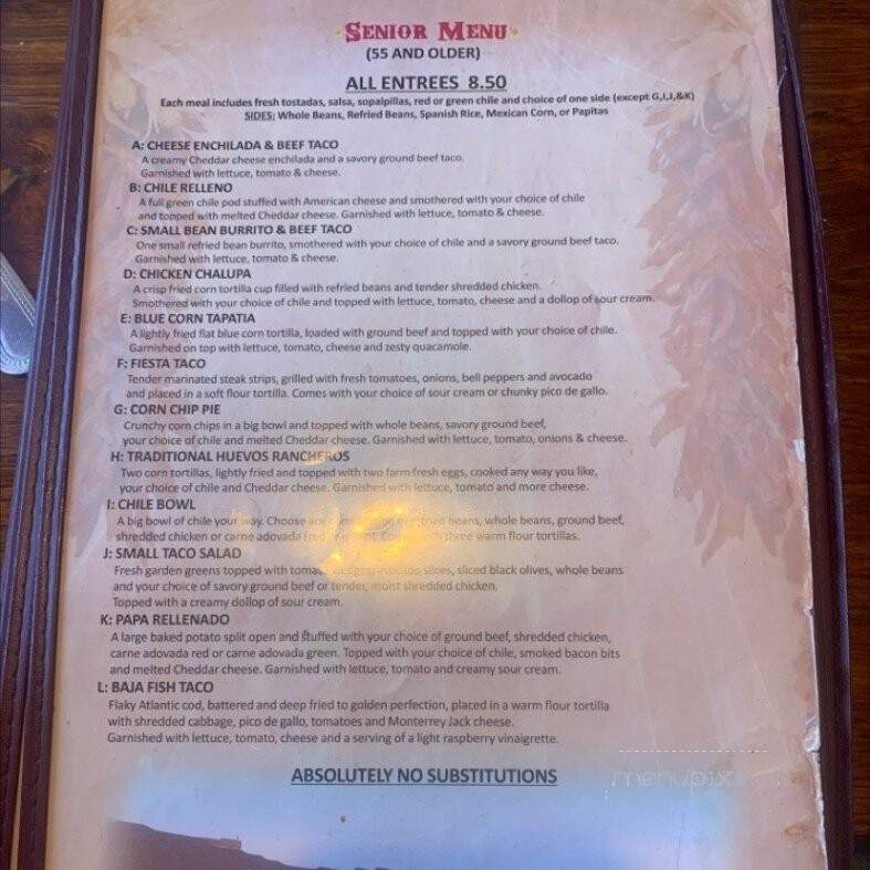 Papa Felipe's Mexican Restaurant - Albuquerque, NM menu_pic