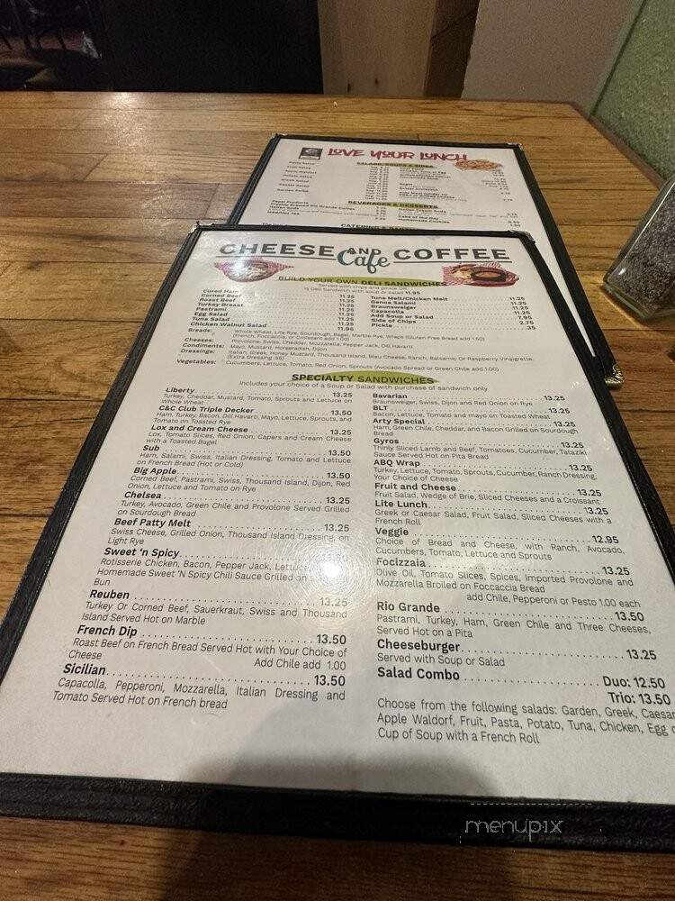 Cheese & Coffee - Albuquerque, NM menu_pic