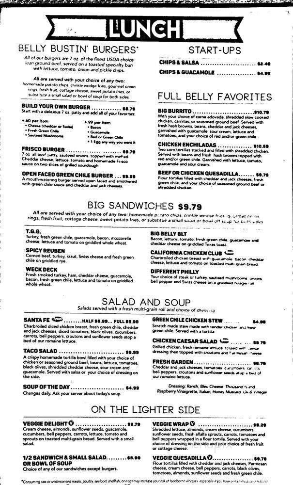 Weck's Breakfast Lunch - Albuquerque, NM menu_pic