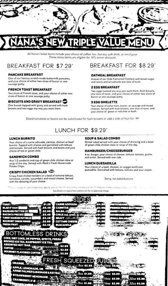 Weck's Breakfast Lunch - Albuquerque, NM menu_pic