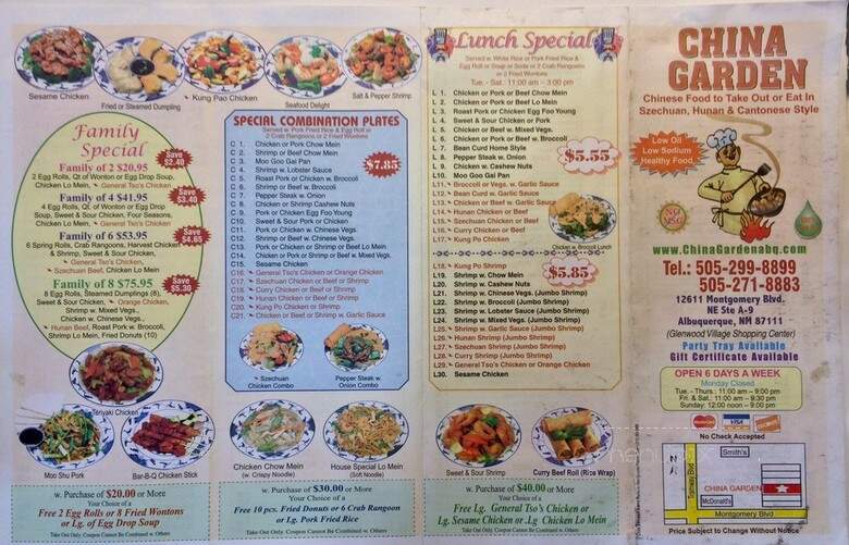 China Garden - Albuquerque, NM menu_pic