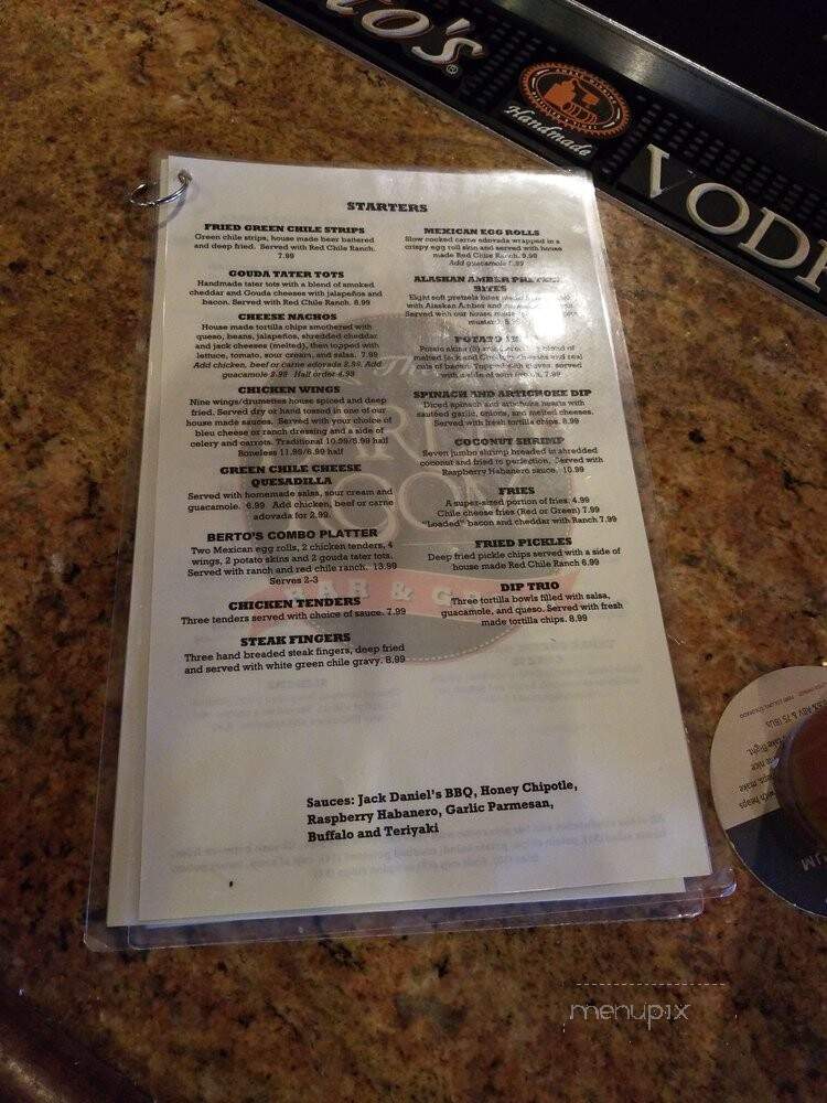 Barley Room - Albuquerque, NM menu_pic