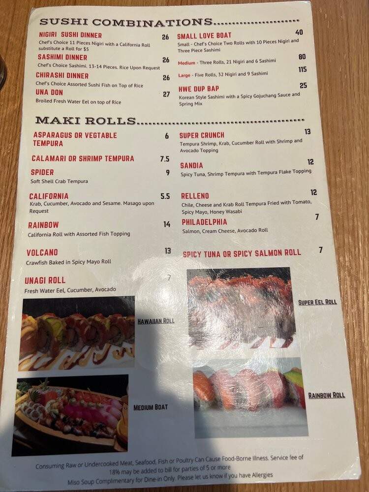 Ichiban Japanese Restaurant - Albuquerque, NM menu_pic