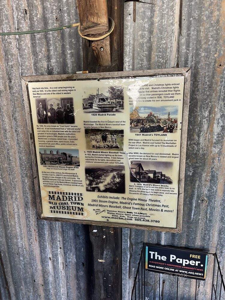 Mine Shaft Tavern - Cerrillos, NM menu_pic