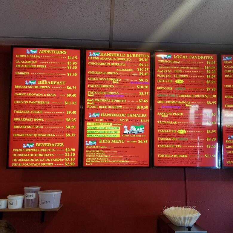 Posa's El Merendero - Santa Fe, NM menu_pic