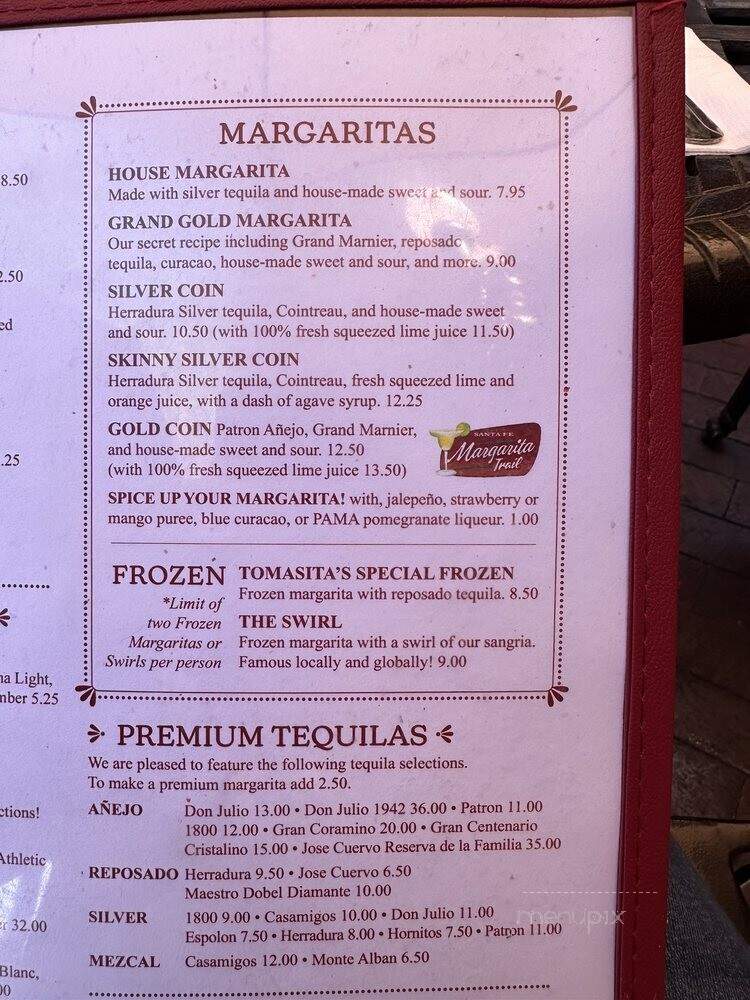 Tomasita's Business Office - Santa Fe, NM menu_pic