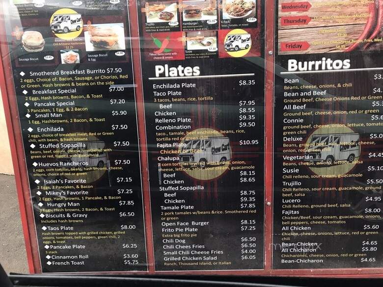 Mante's Chowcart - Taos, NM menu_pic