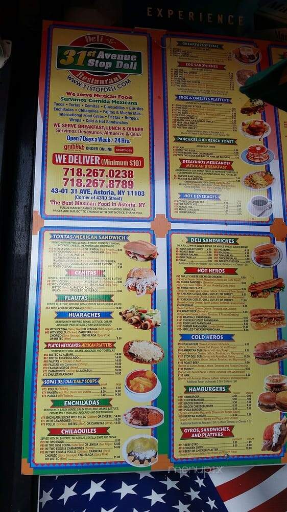31 Ave Stop Deli - Astoria, NY menu_pic