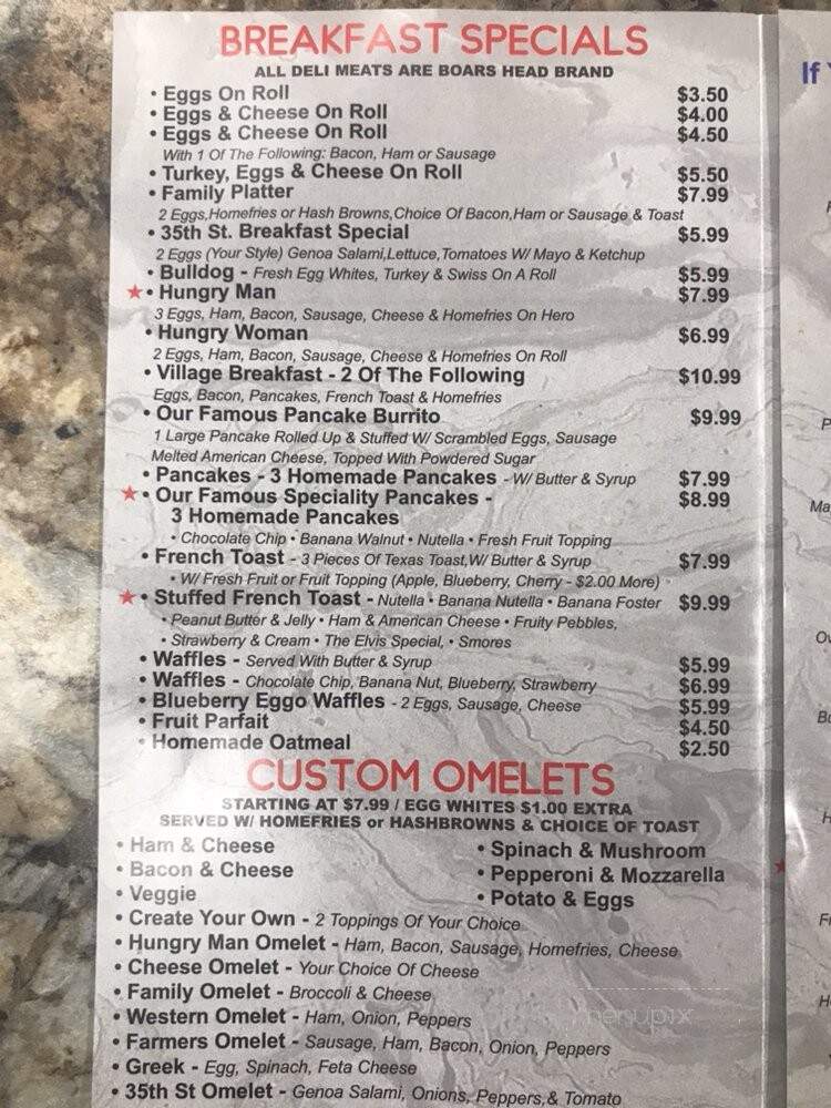 35 Street Deli - Lindenhurst, NY menu_pic