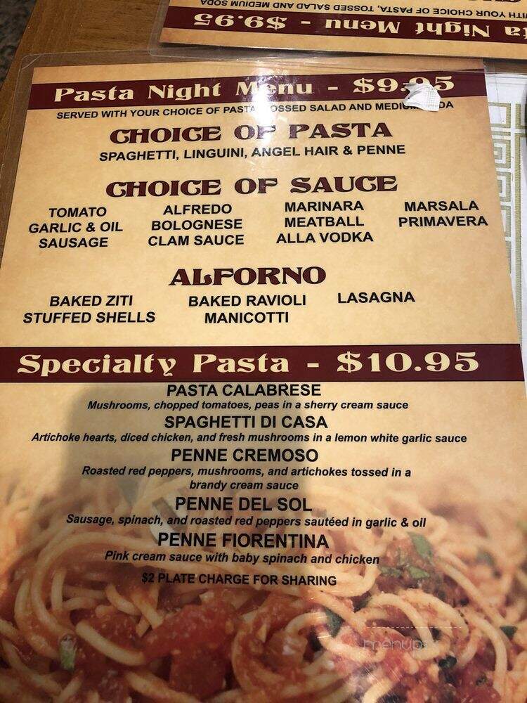 Aegean Pizza & Italian Restaurant - Holbrook, NY menu_pic