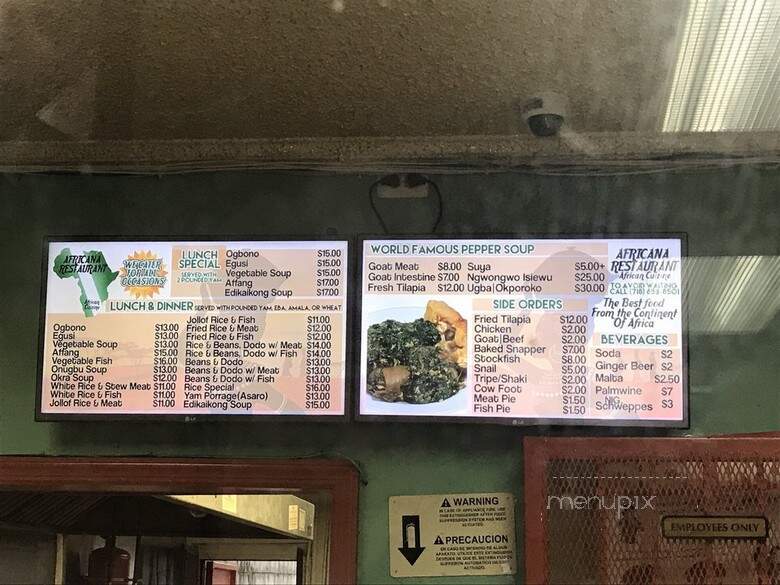 Africana - Jamaica, NY menu_pic