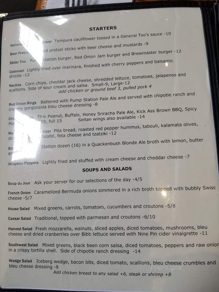 Albany Pump Station-Ch Evans - Albany, NY menu_pic