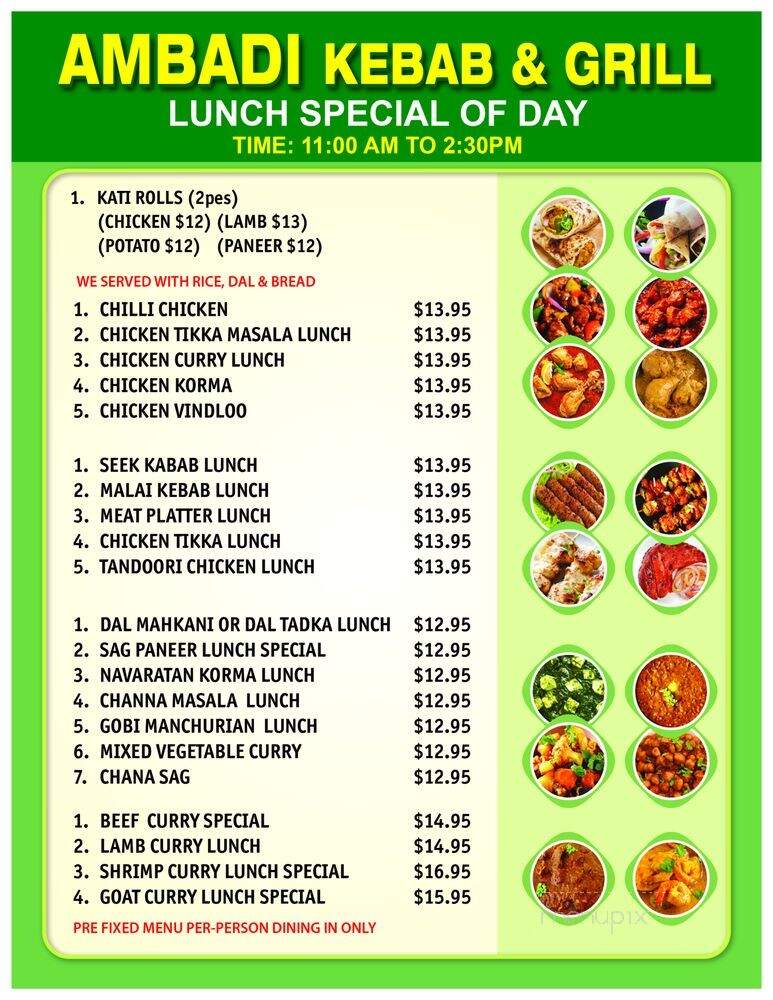 Ambadi Indian Restaurant - White Plains, NY menu_pic