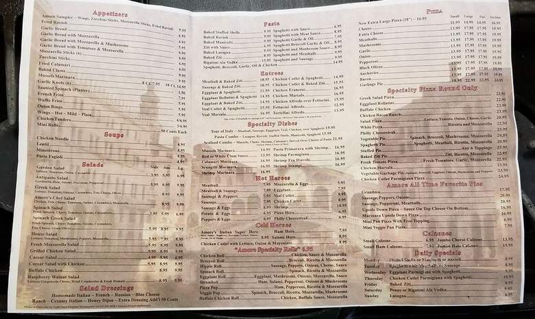 Amore Pizzeria - Bay Shore, NY menu_pic