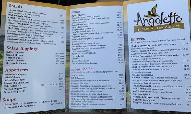 Angoletto Cafe - New Hyde Park, NY menu_pic