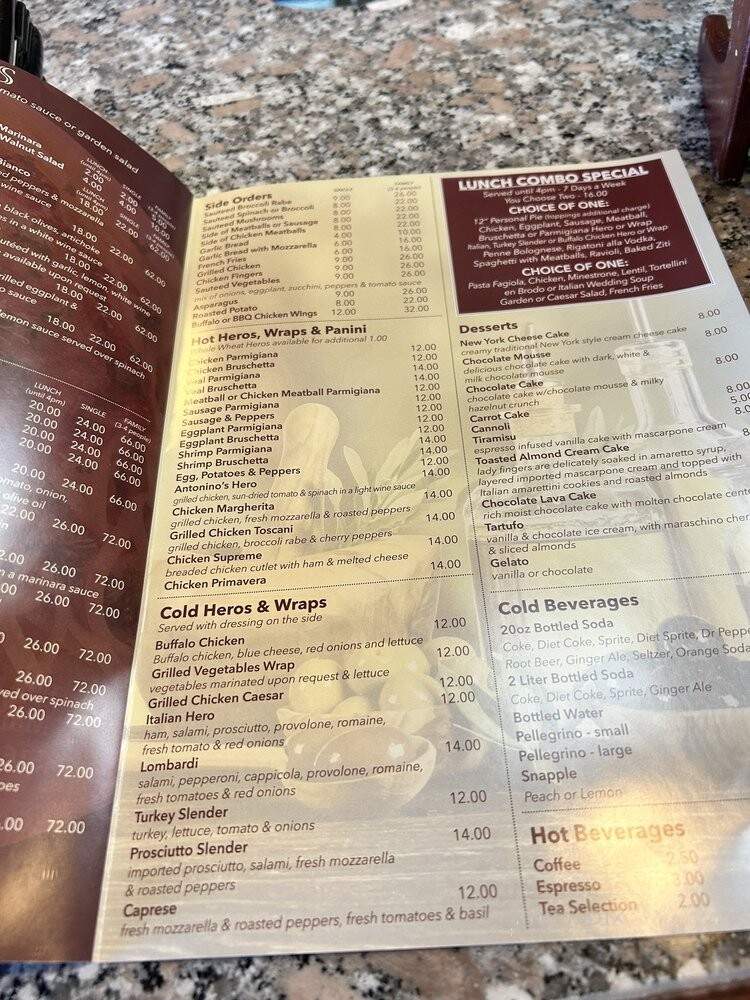 Antonino's - Manhasset, NY menu_pic