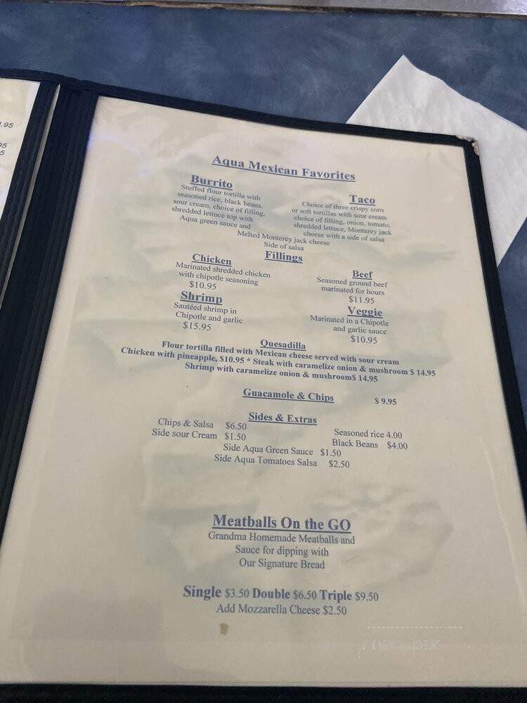 Aquamarina Restaurant - New York, NY menu_pic